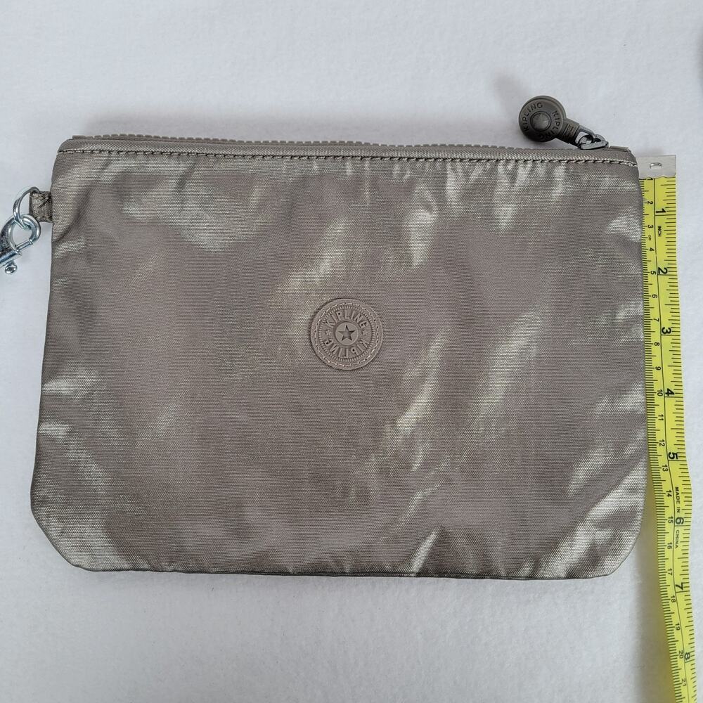 Kipling Nylon Coin Purse Pouch Bag Set Bundle Blue Gray Zip Wristlet Packable - Picture 7 of 8